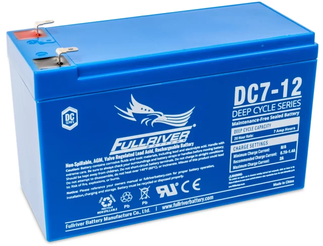 DC Series DC7-12 AGM battery from Fullriver Battery