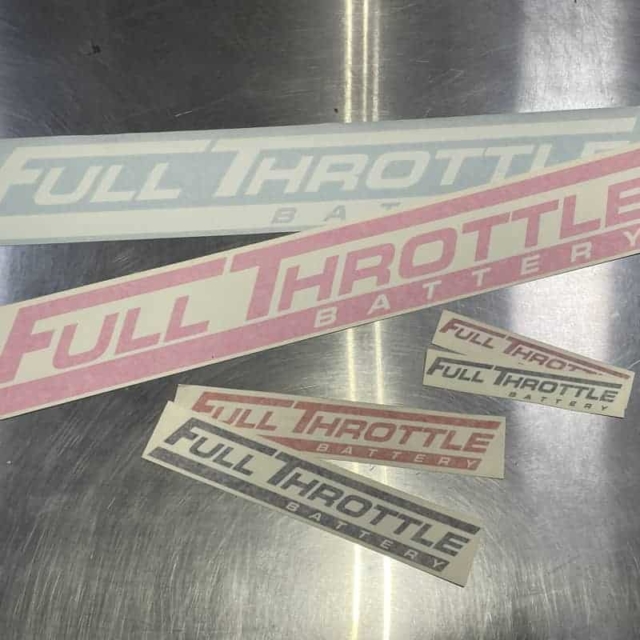 Full Throttle Battery decal