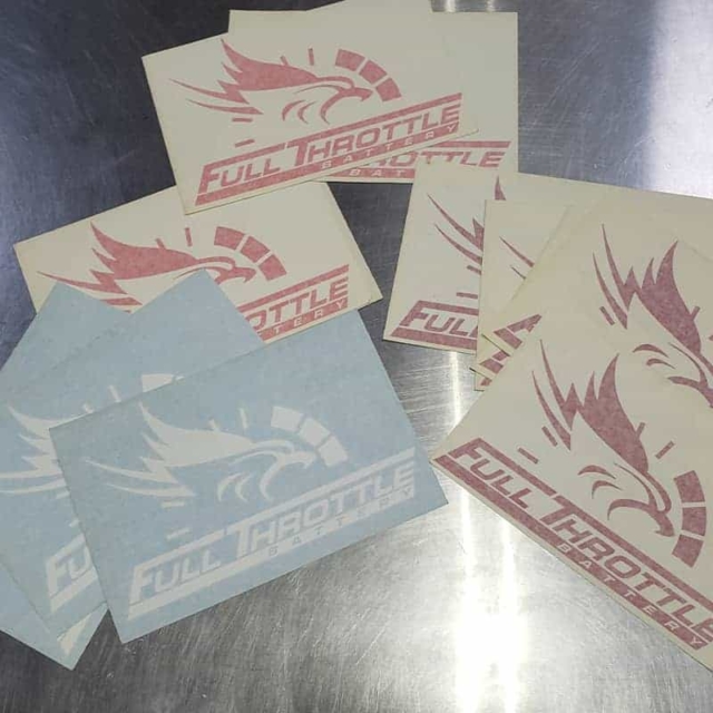 Full Throttle Battery decal with eagle logo
